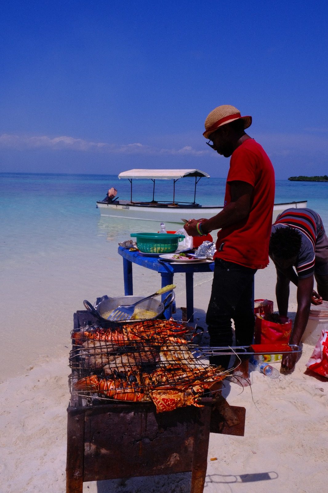Clear coral water and pale sand coves at Kizimkazi on the quiet south coast of Zanzibar