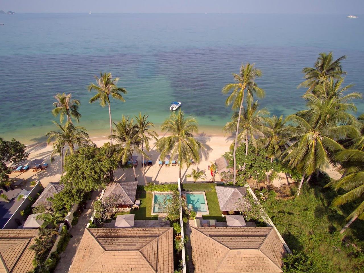 Secluded sunset bay at Taling Ngam on Koh Samui