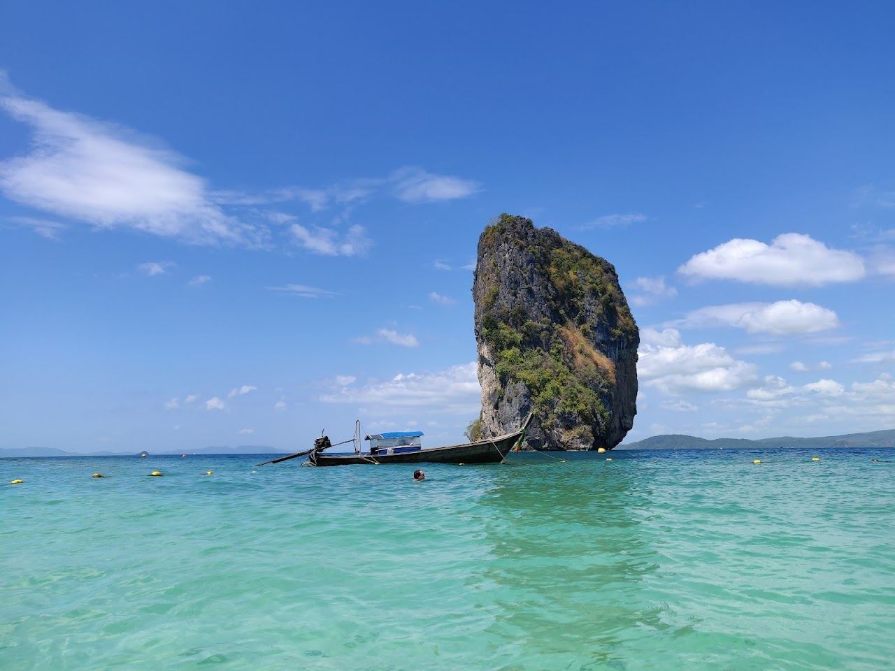 White sand and clear water at Koh Poda island off Ao Nang in Krabi