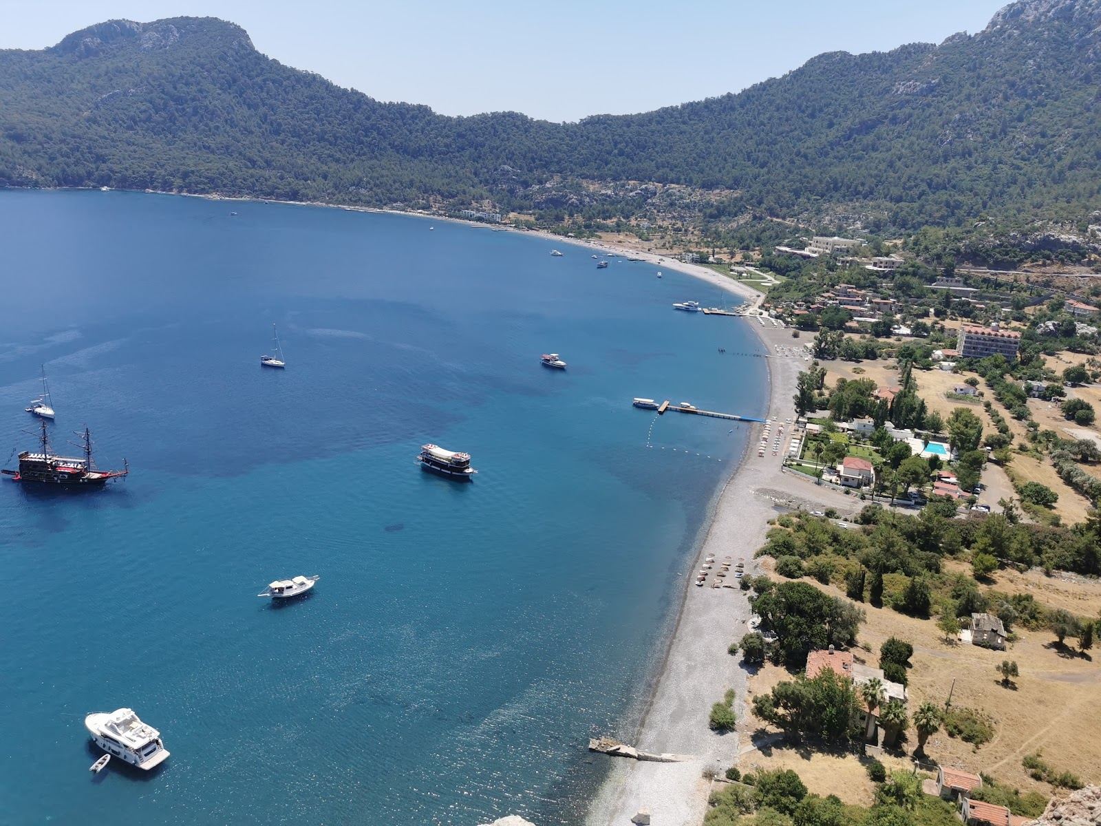 Kumlubuk wide quiet bay south of Turunc near Marmaris in Turkey