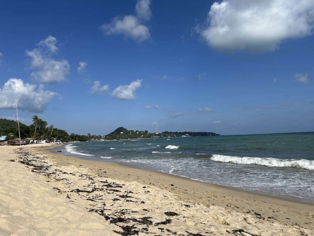 Map view of Lamai Beach on the east coast of Koh Samui