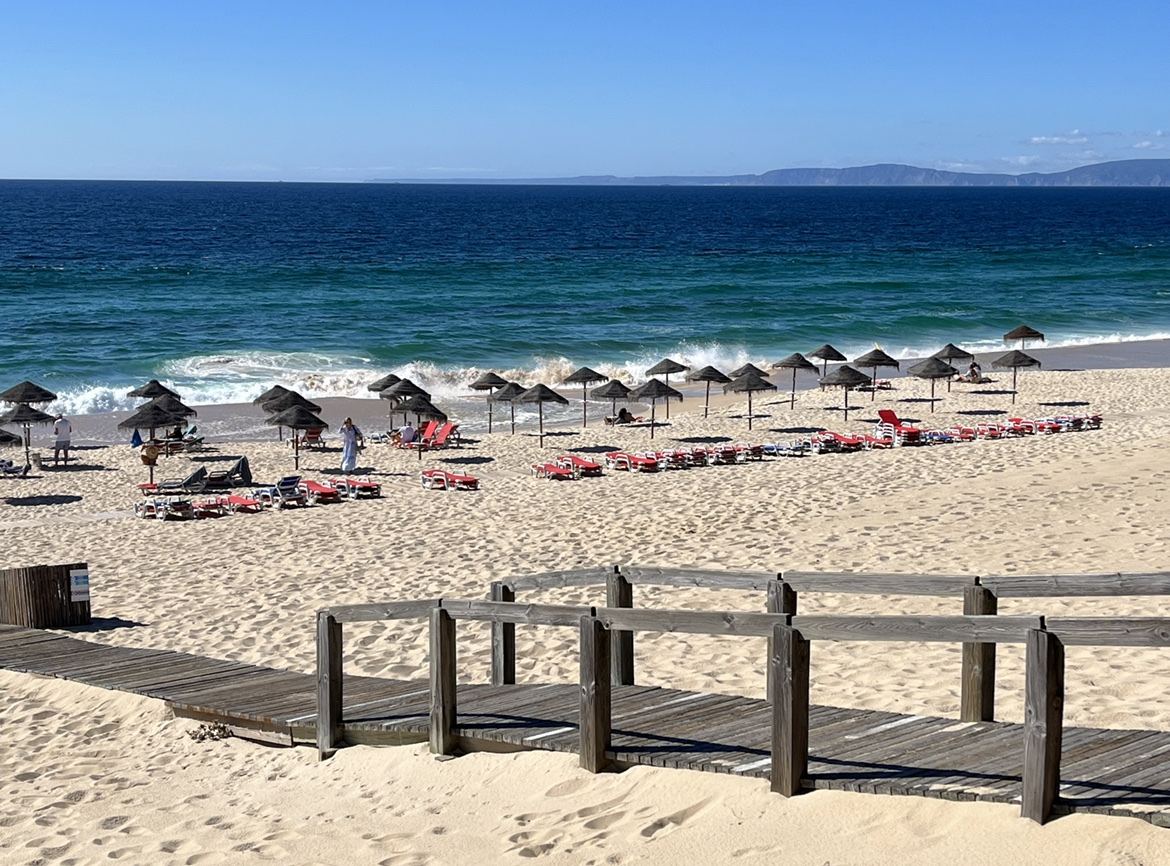 The soft dune backed sand of Praia do Pego near Comporta