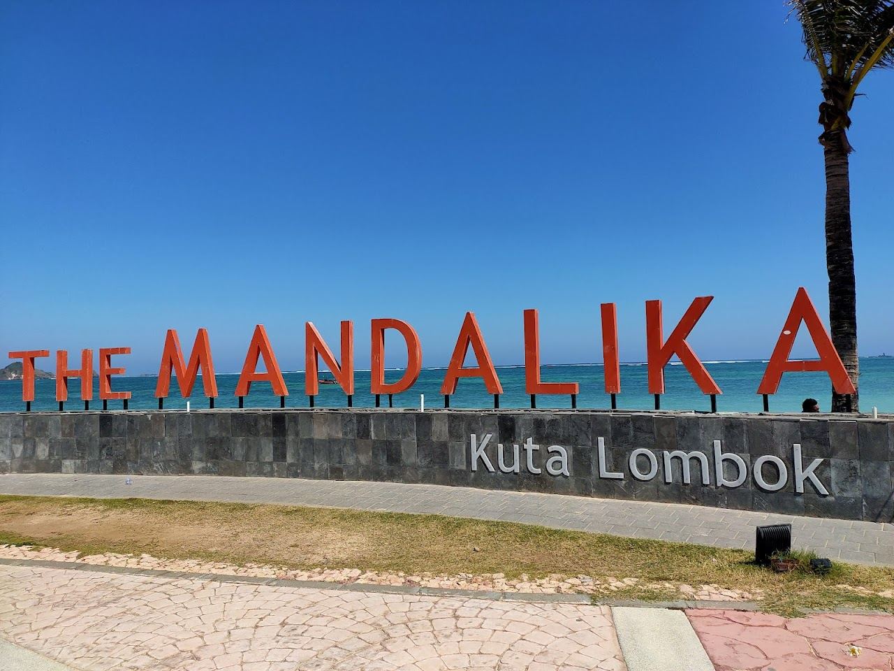 The relaxed surf town beach of Kuta in southern Lombok at the end of the day