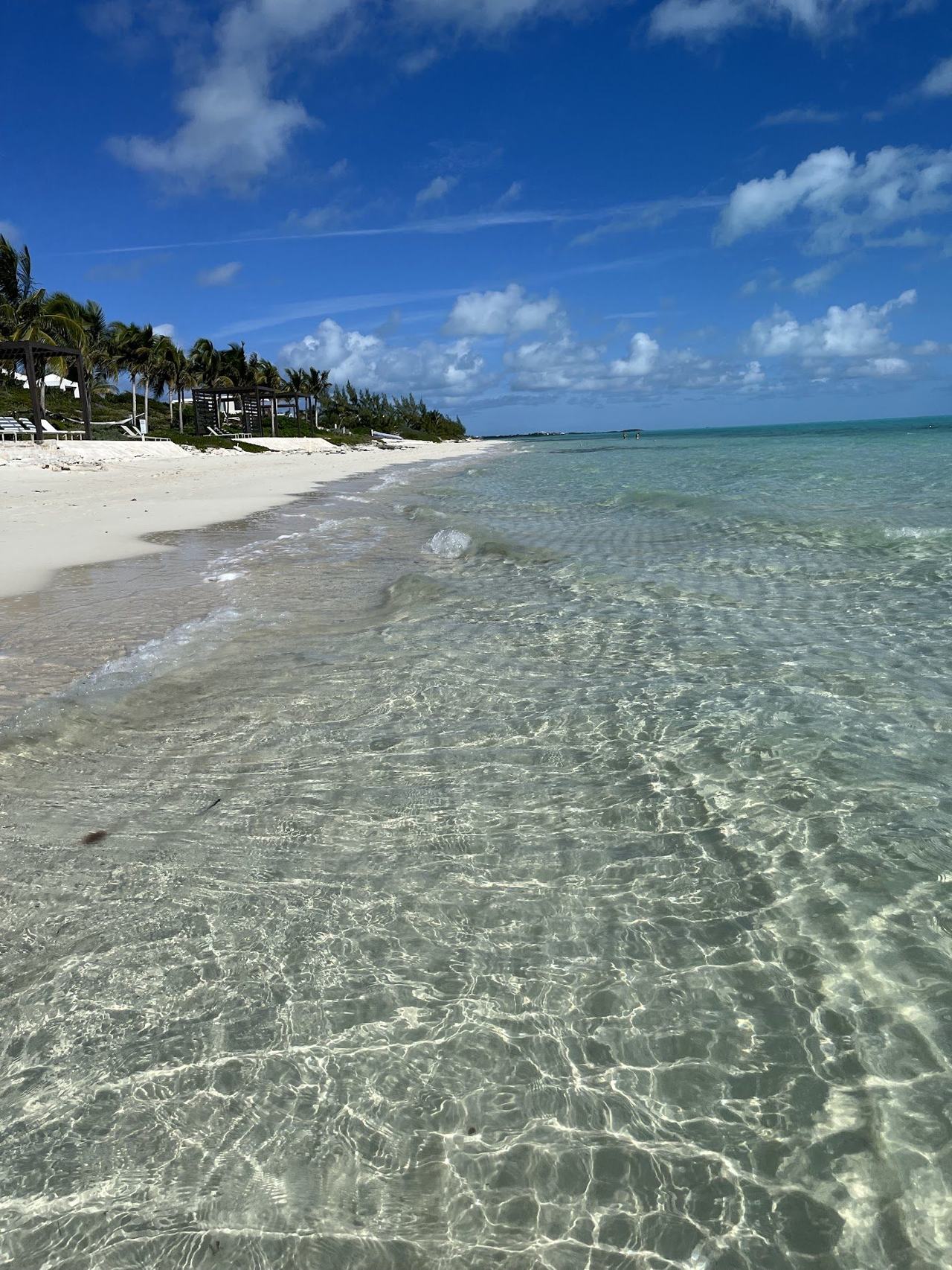 Long Bay wide shallow beach and kitesurfing flats on the east side of Providenciales