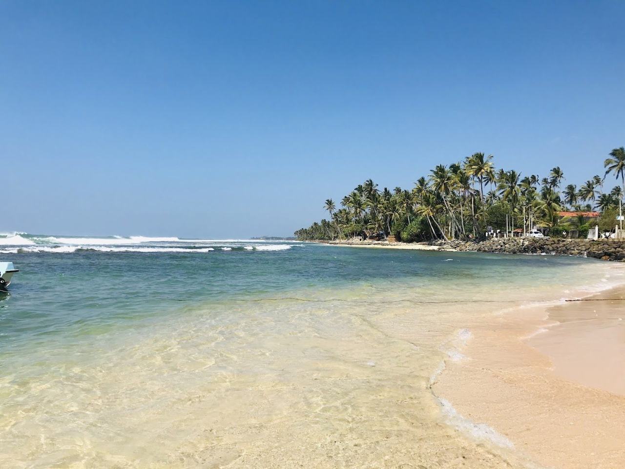 Madiha Beach quiet reef pooled sand near Matara on the Sri Lanka south coast