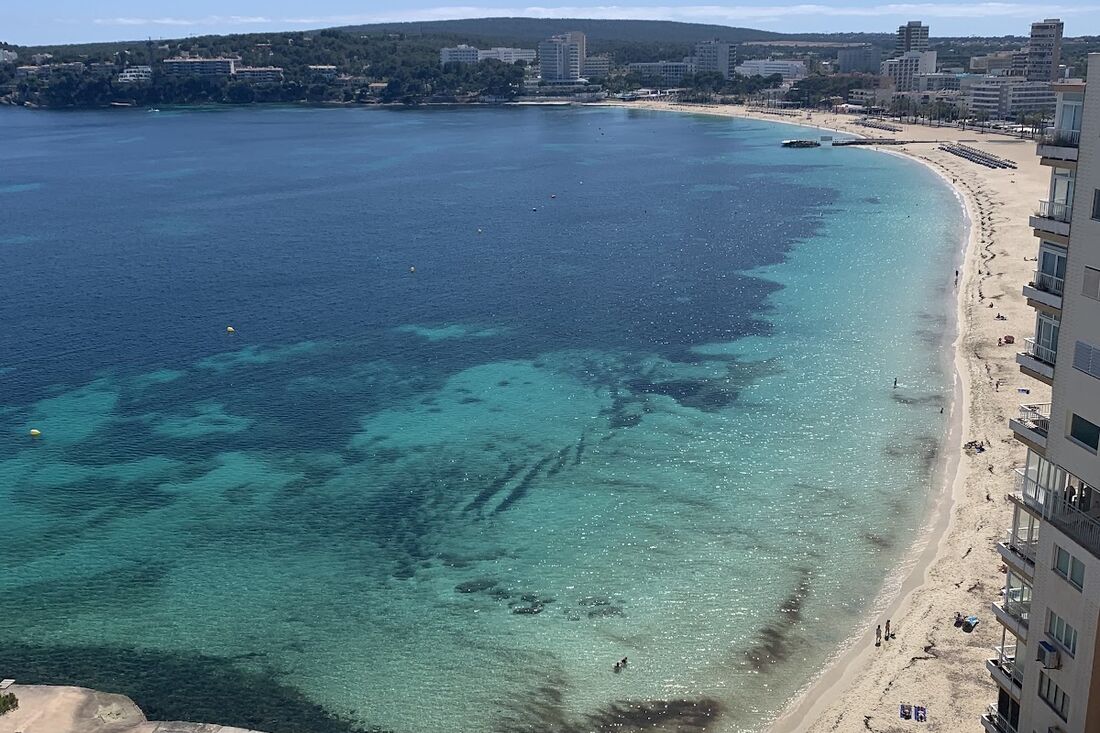 Magaluf Beach shoreline and water, Mallorca