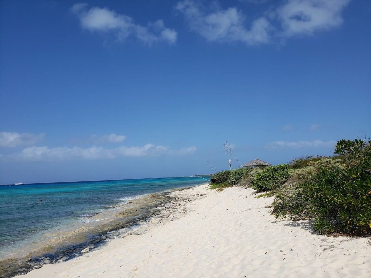 Malcolm's Road Beach bright white sand and clear deep water on the northwest tip of Providenciales