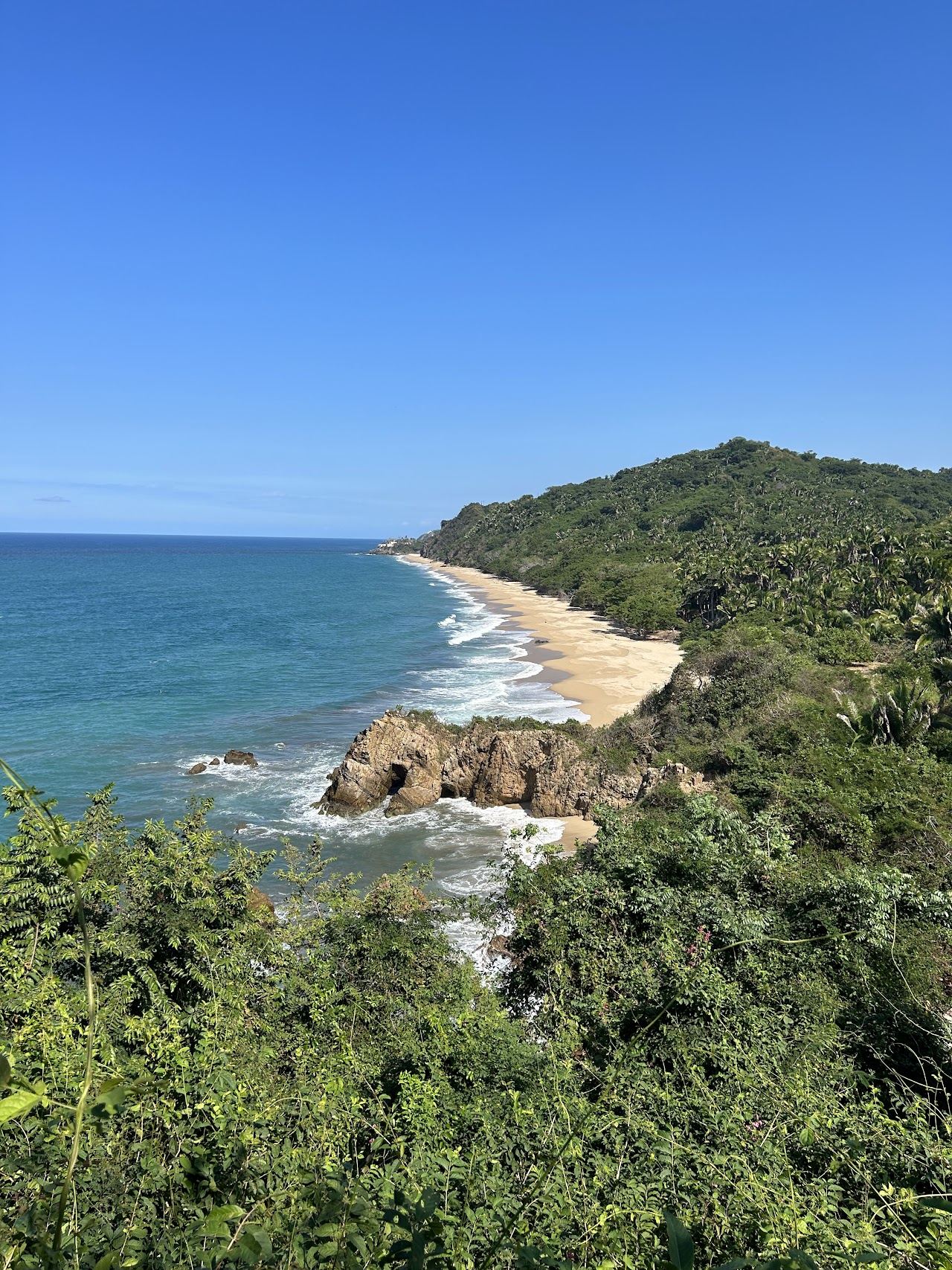 The long secluded shore and open Pacific surf of Playa Malpaso between Sayulita and San Pancho