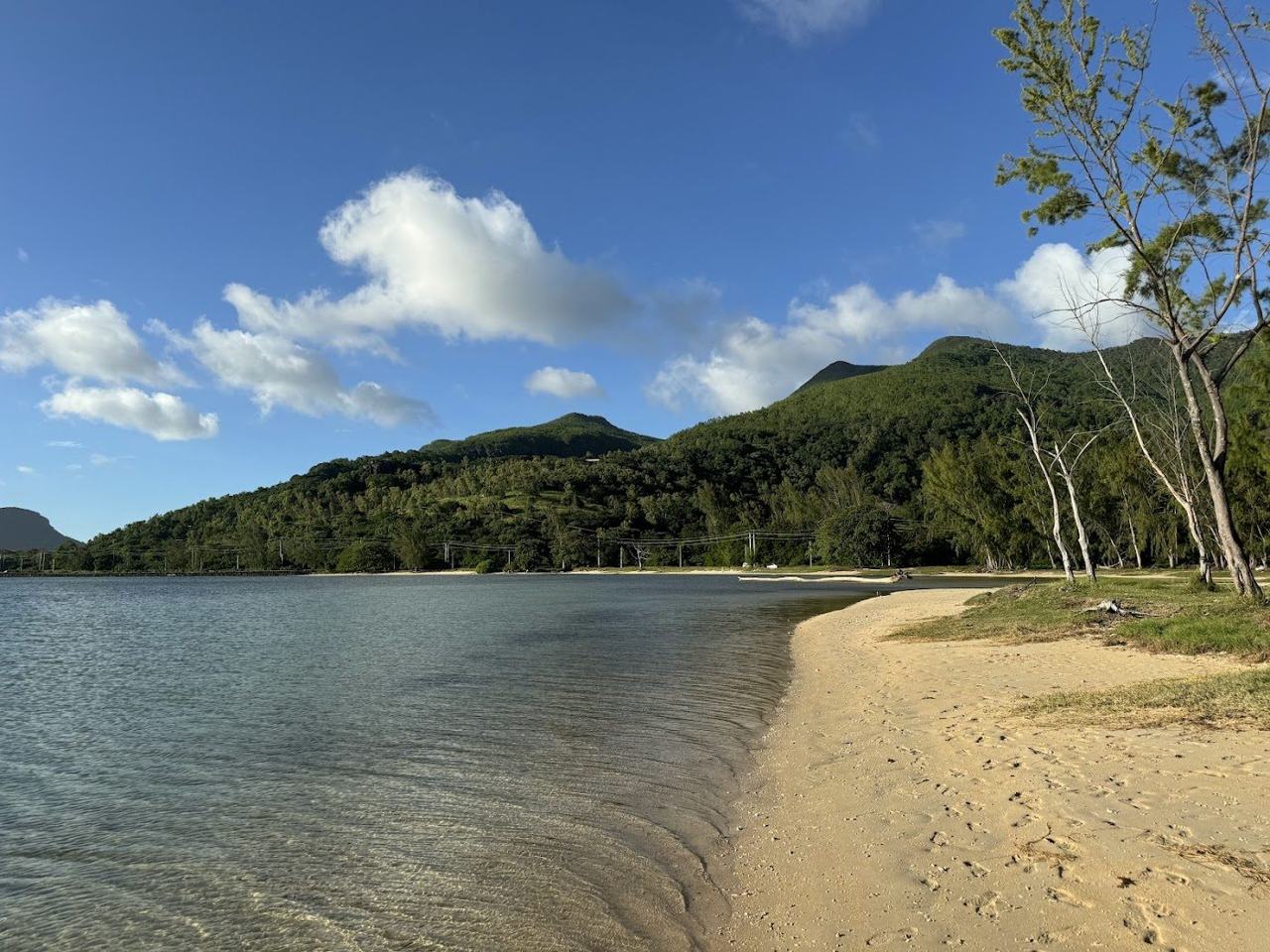 Warm and lush in the late southern summer, with calm lagoons and the occasional tropical shower.