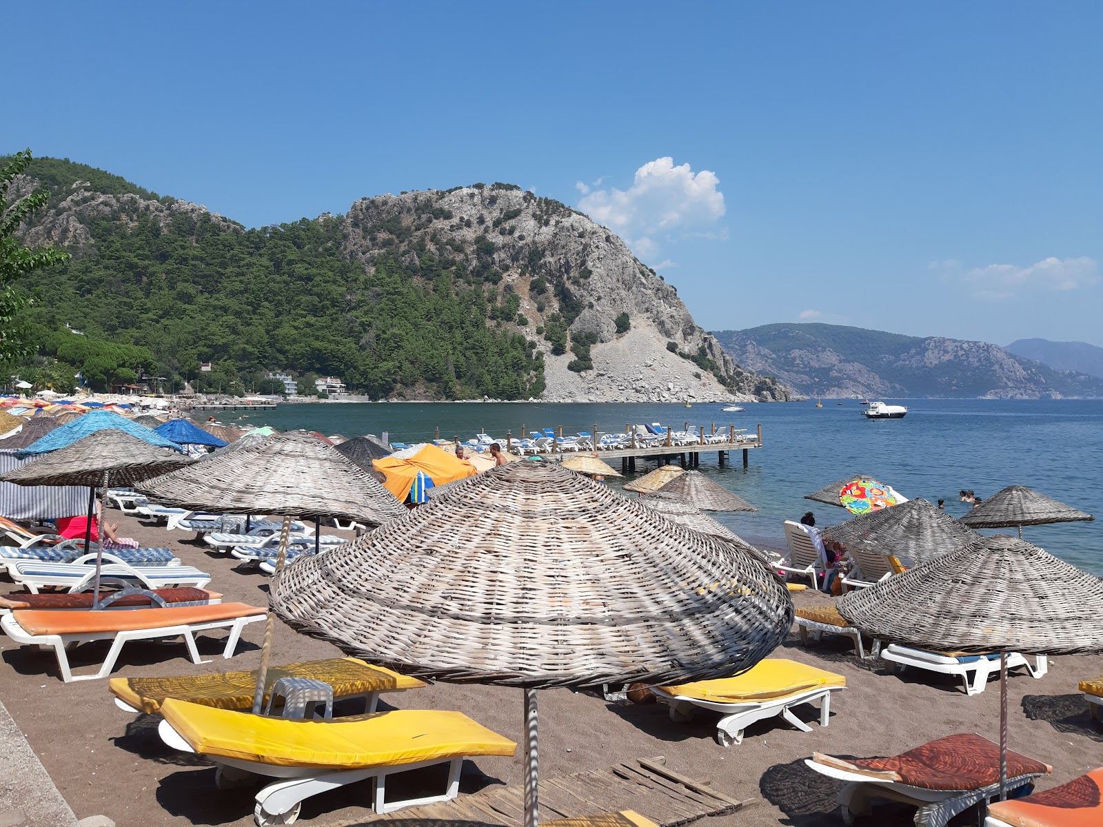 Clear water and pine backed hills at Turunc bay on the Marmaris peninsula