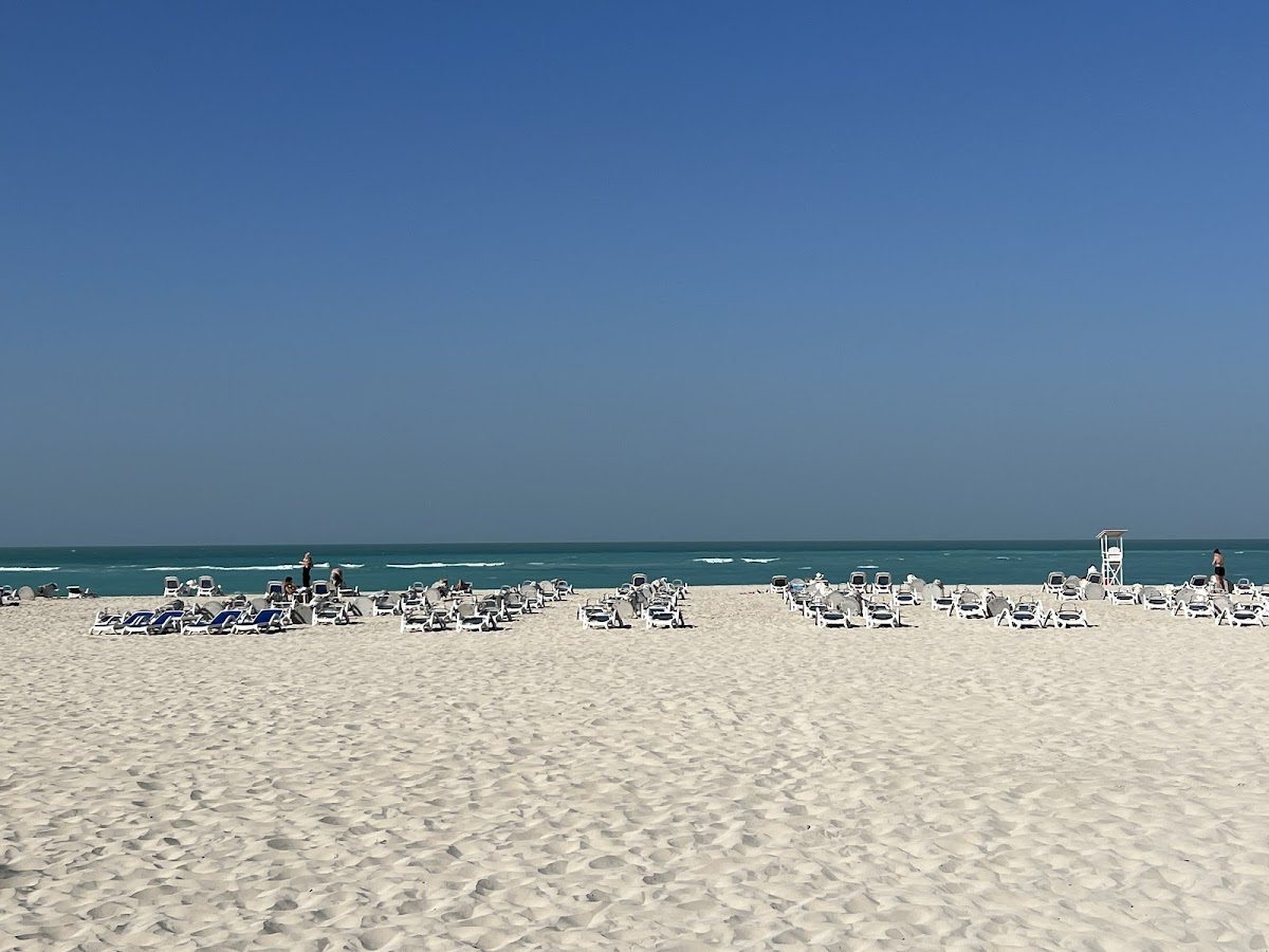 Wide natural beach at Saadiyat in Abu Dhabi