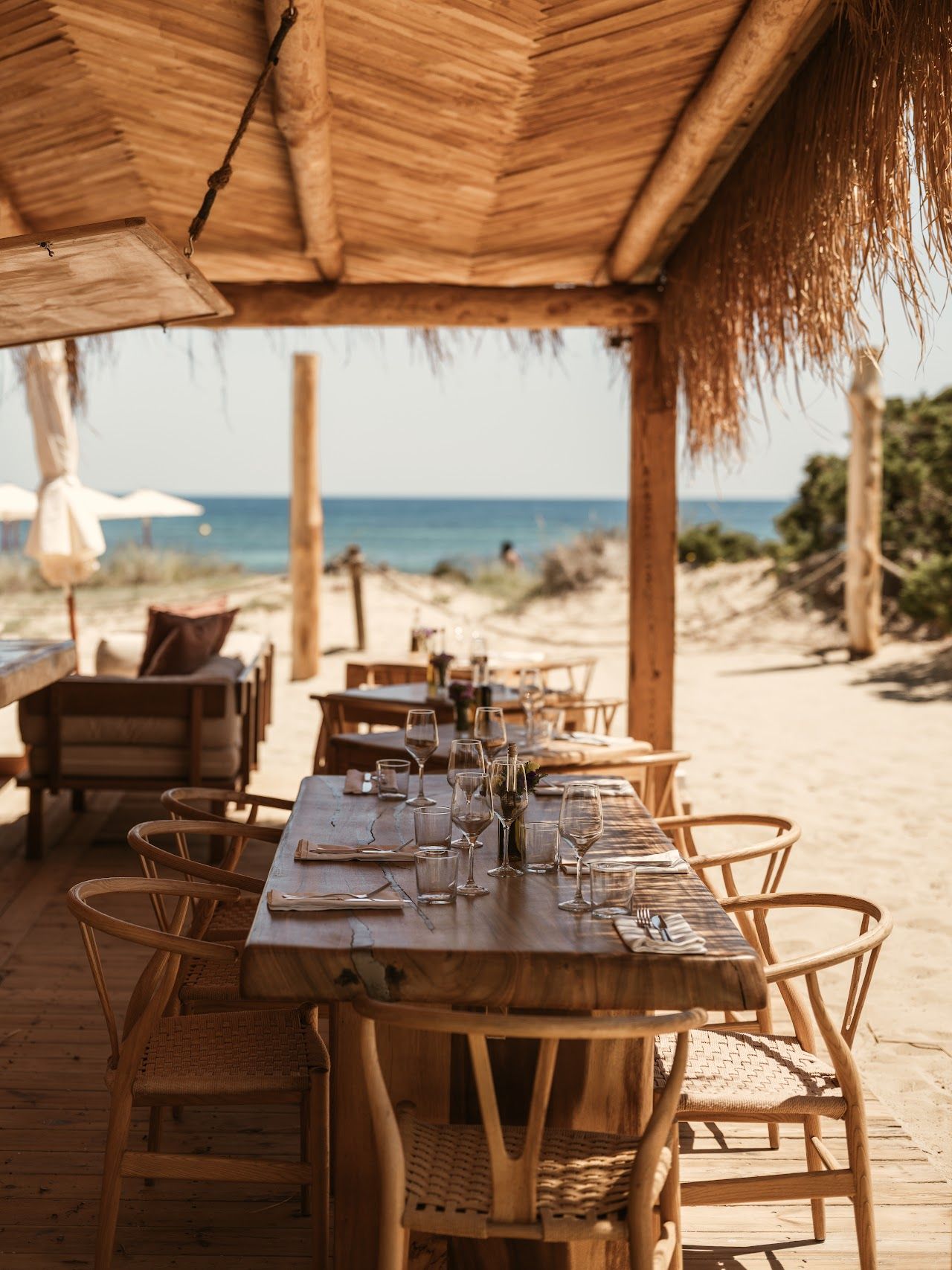 Unspoiled white sand and shallow turquoise water along Es Trenc in Mallorca