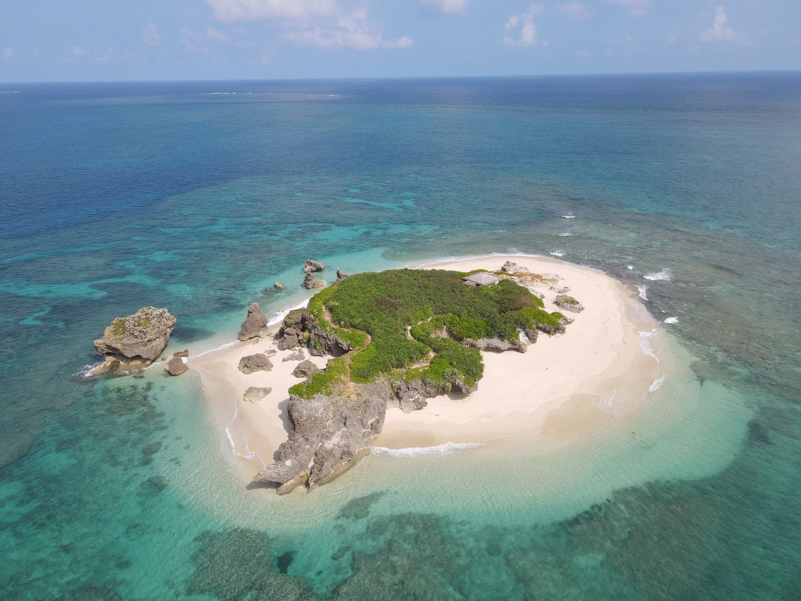 The small reef island of Komaka off the Nanjo coast of southern Okinawa