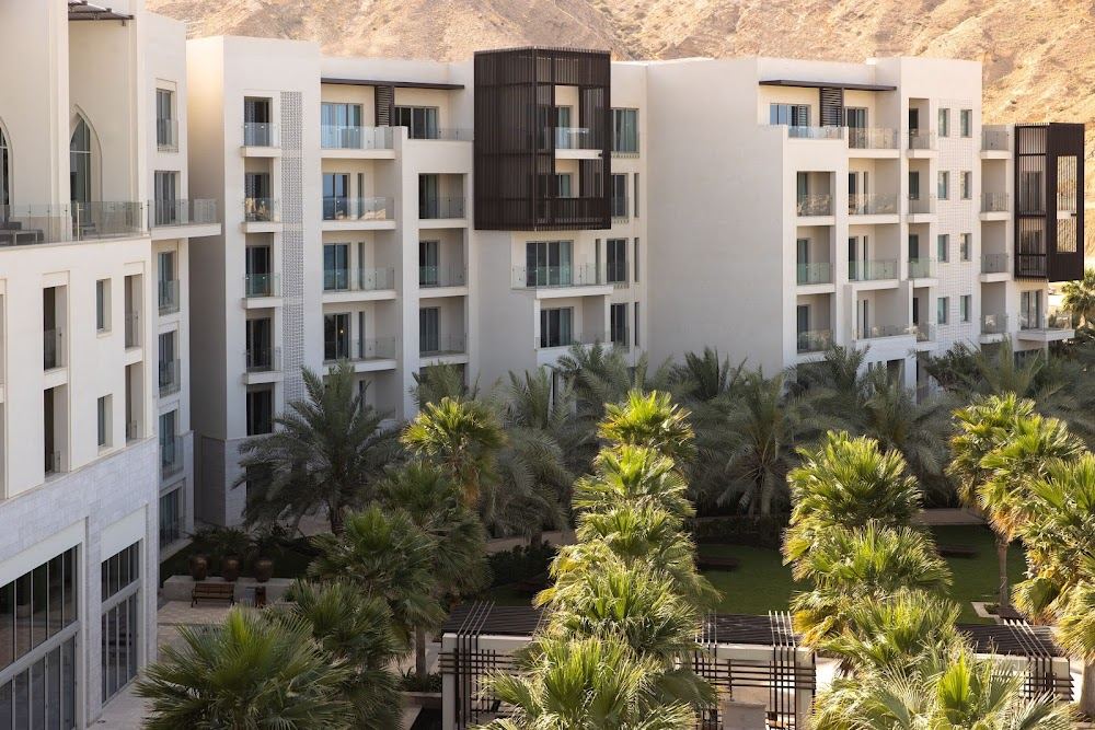 Secluded resort beach in the cove of Bandar Jissah south of Muscat