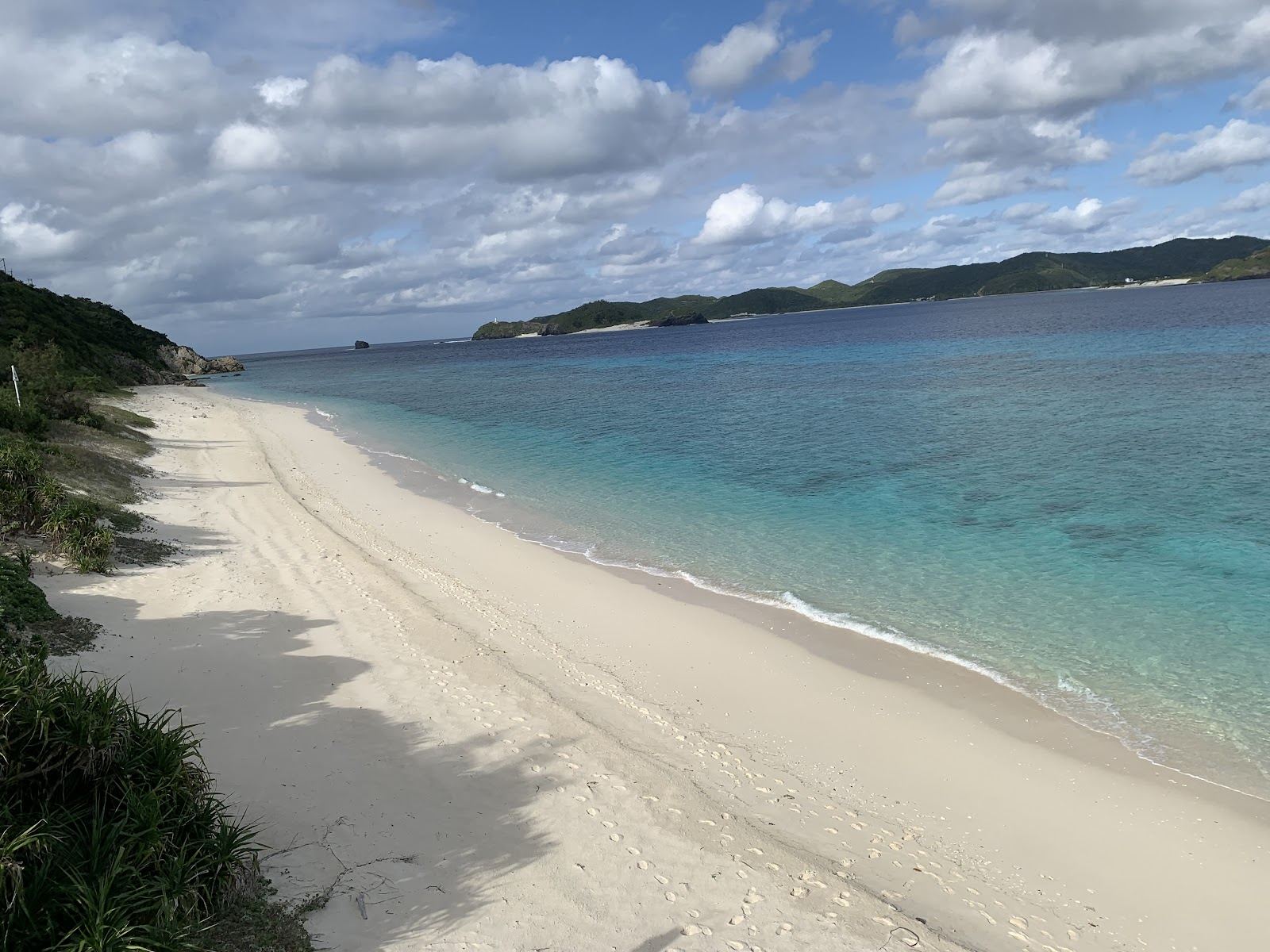 The deep clear water of Nishihama Beach on Hateruma in the Yaeyama islands of Okinawa