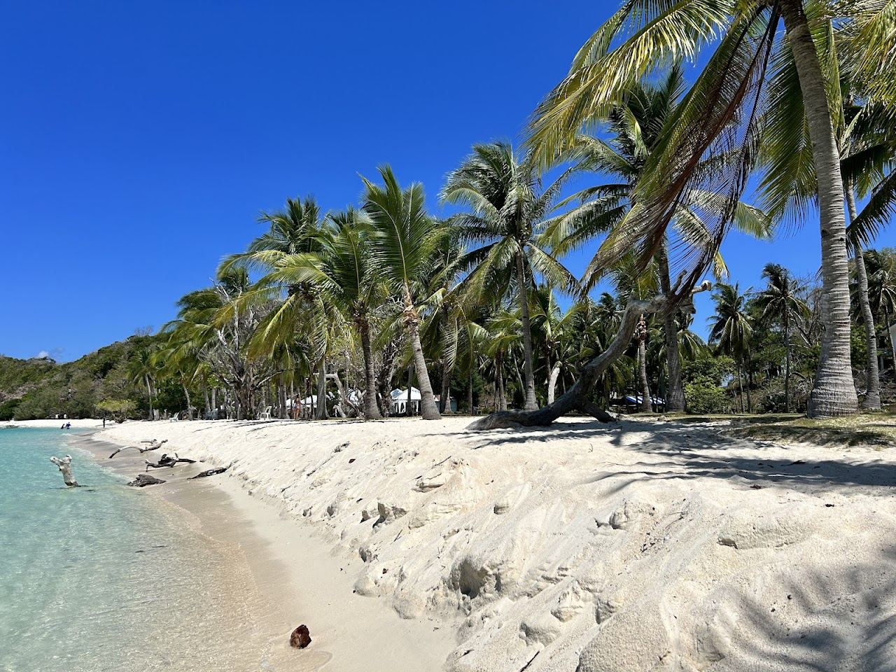 Shallow clear sheltered water off Malcapuya Island near Coron in Palawan