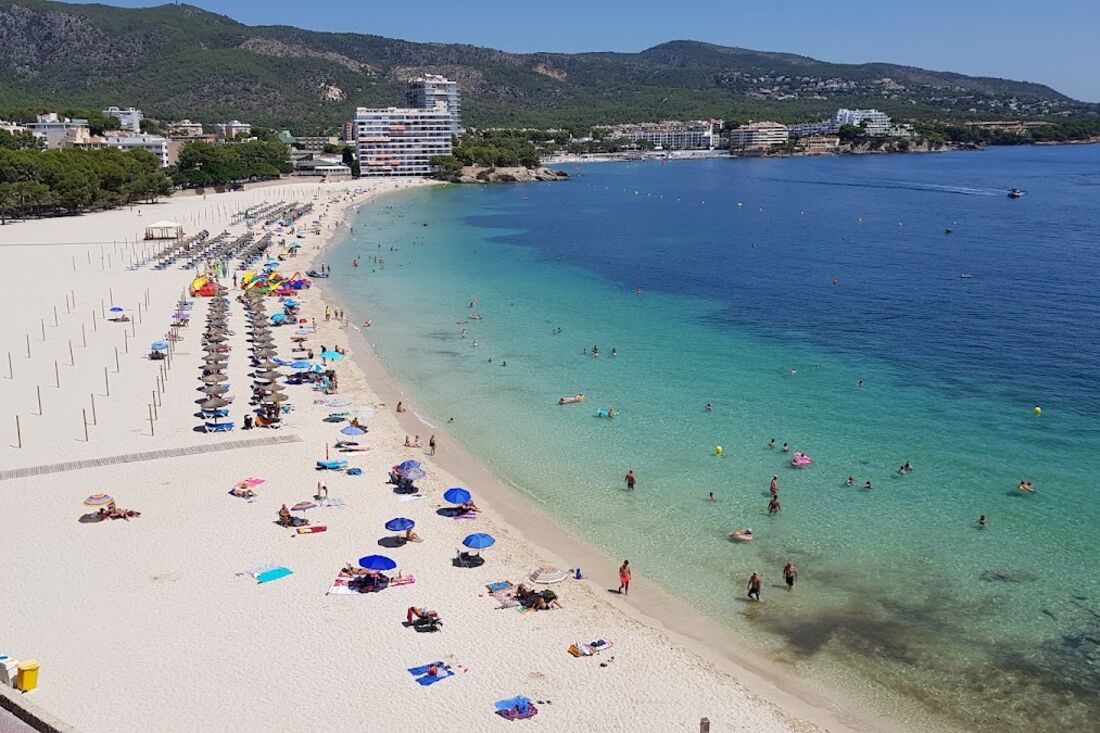 Palmanova Beach shoreline and water, Mallorca