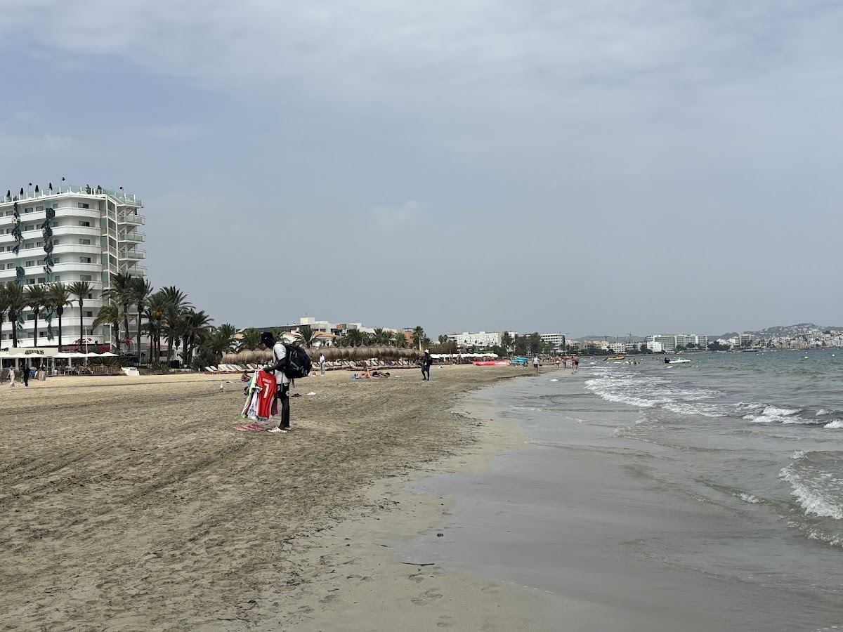 Playa d'en Bossa at Ibiza, Spain