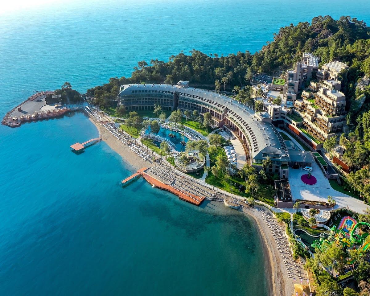 One of the calm sheltered bays at Phaselis beside the ancient ruins near Kemer in Antalya