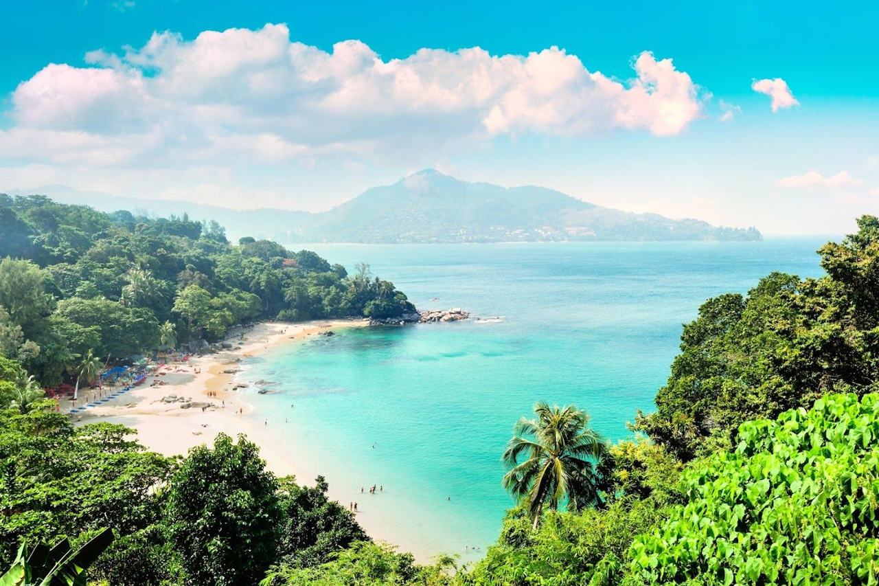 The calm bay at Kamala Beach in Phuket