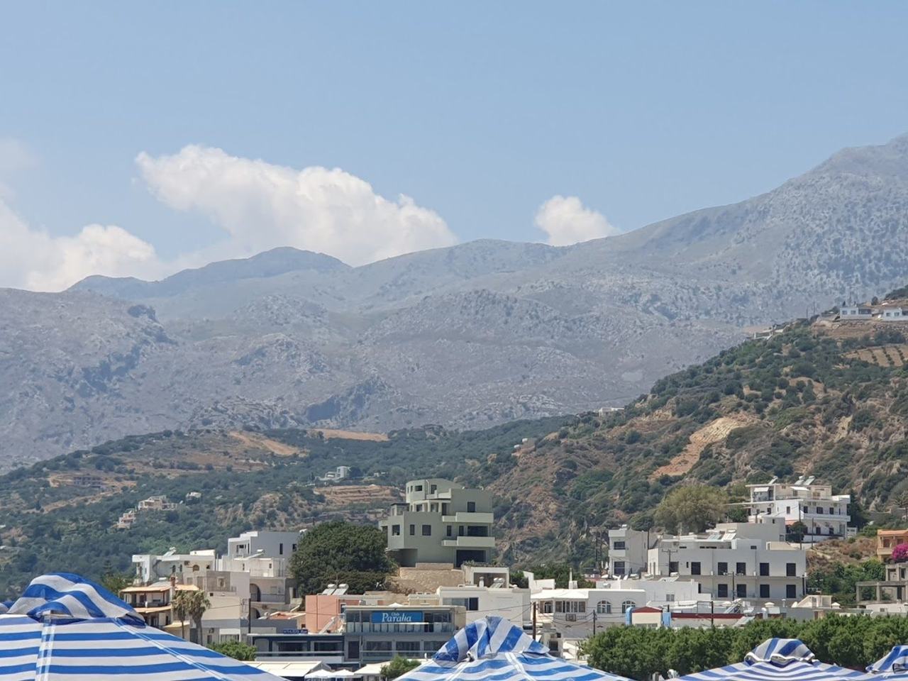 Plakias beach on the coast of Crete in Greece