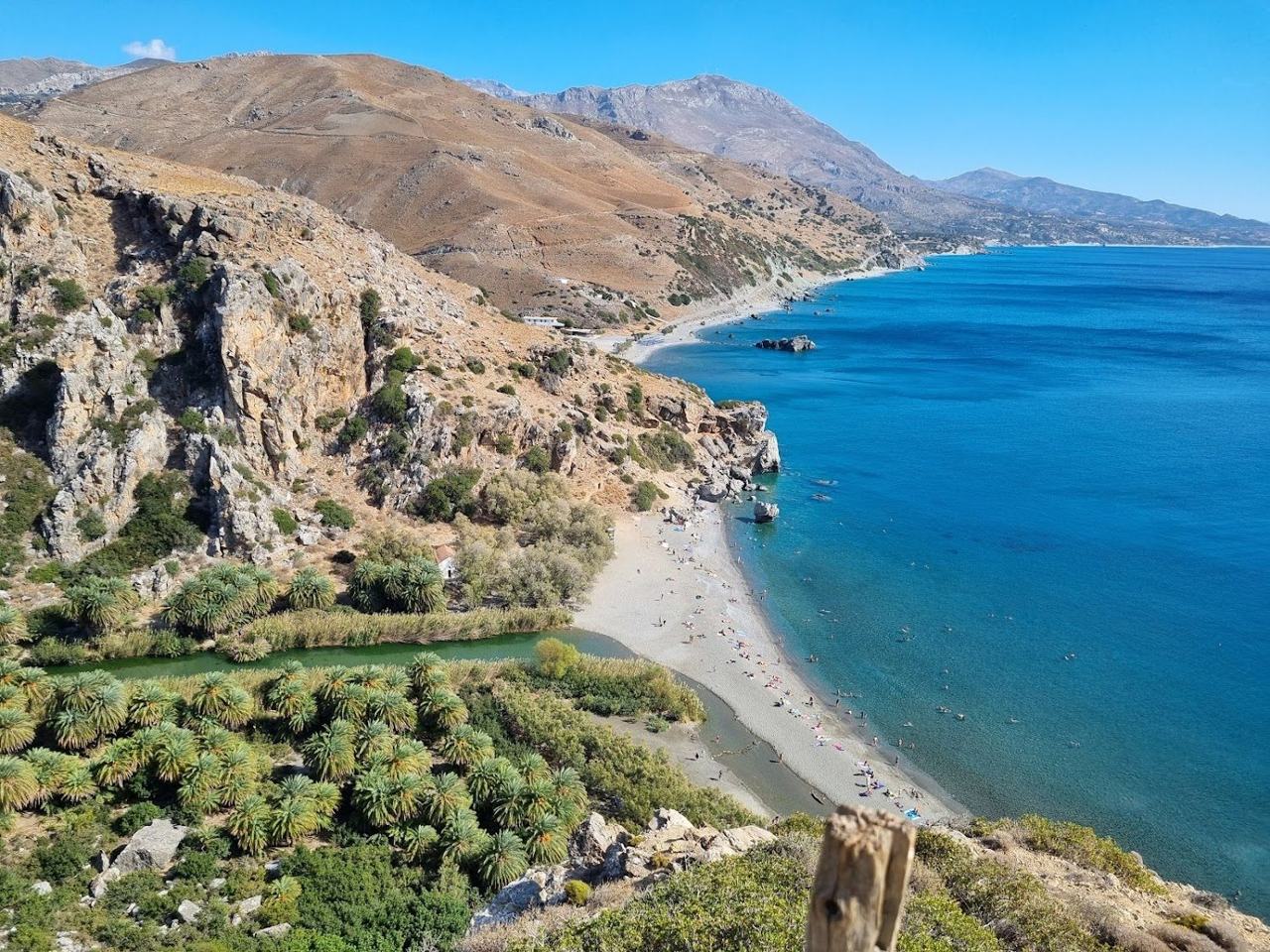 Preveli beach in Crete Greece