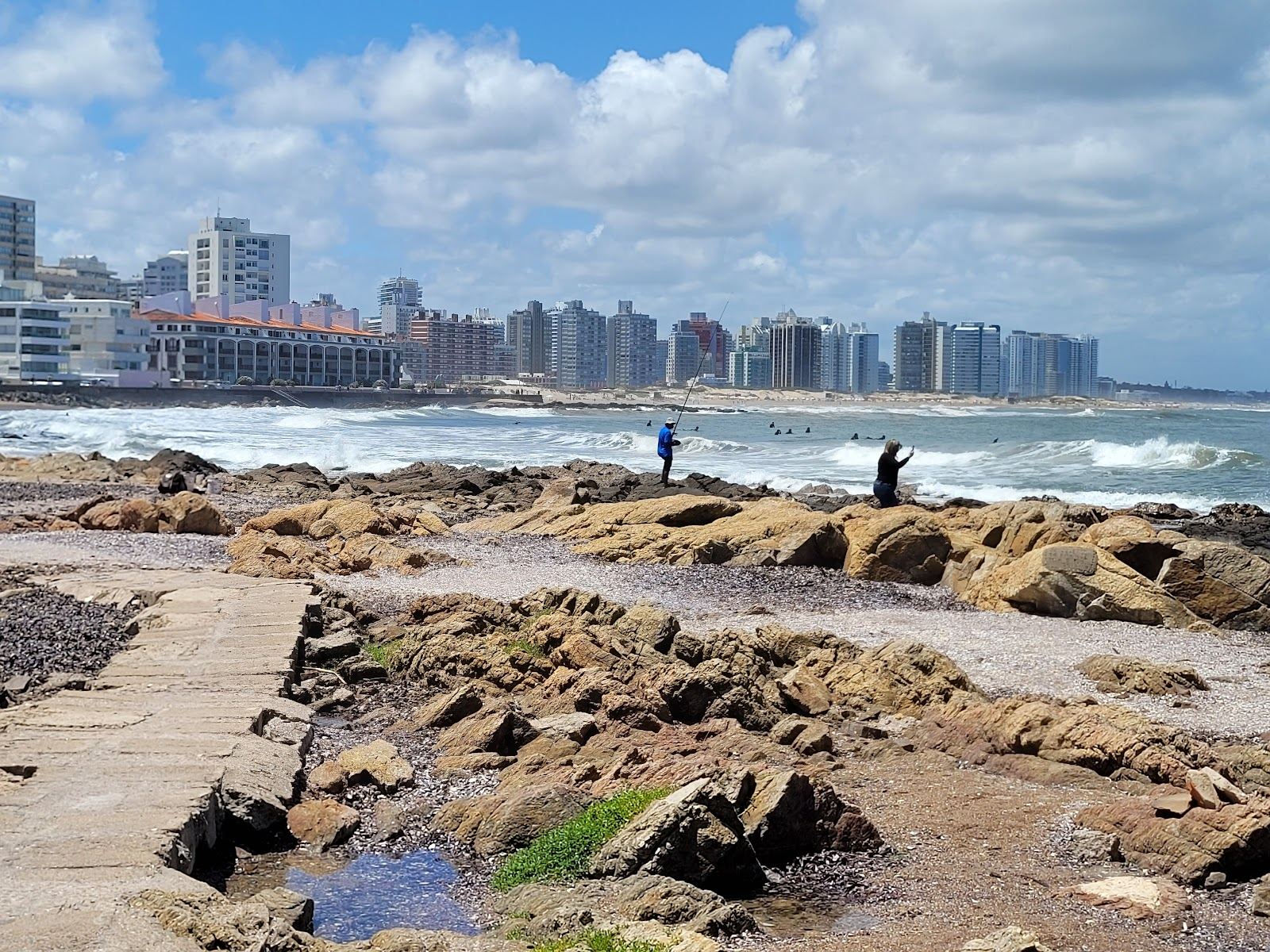 Playa El Emir Punta del Este peninsula surf beach near town