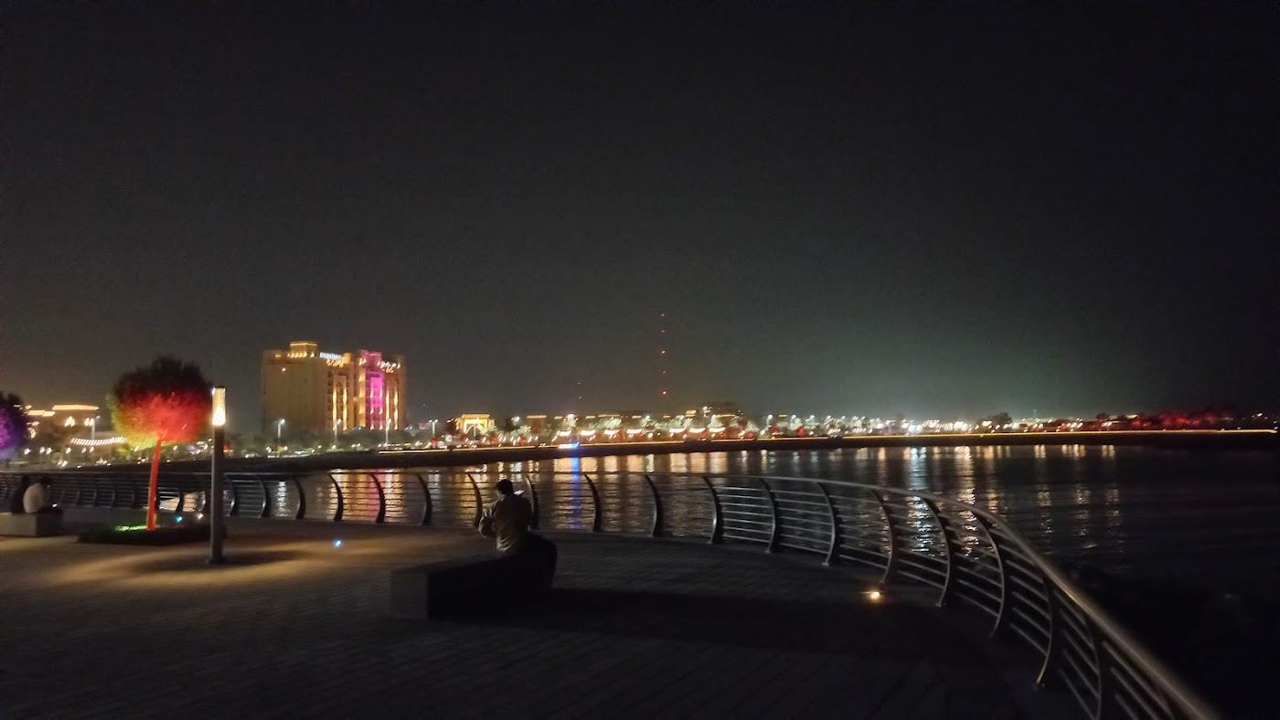 White sand and calm Gulf water on Al Marjan Island, Ras Al Khaimah