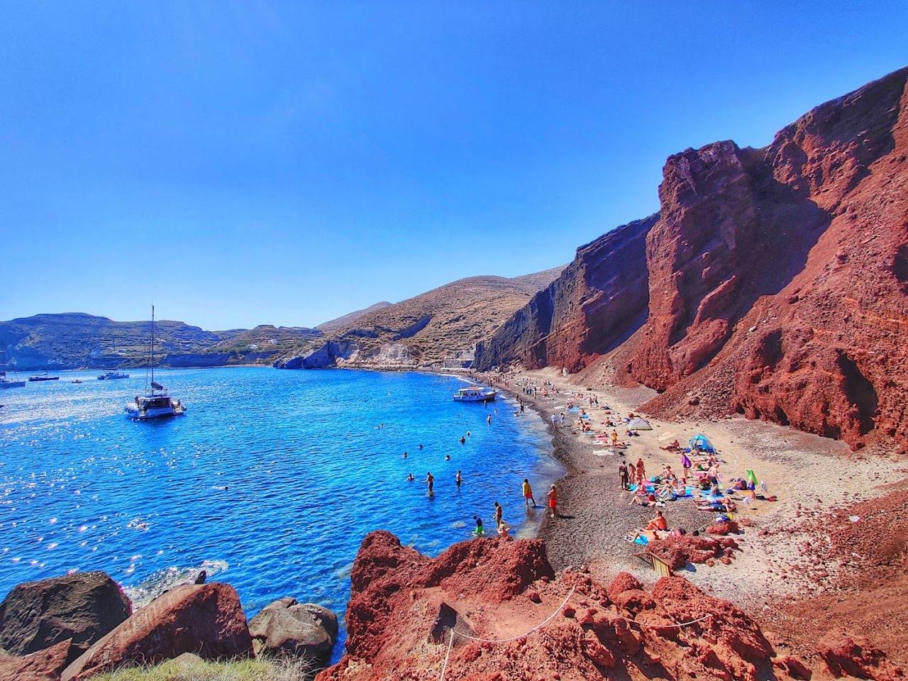 red beach in