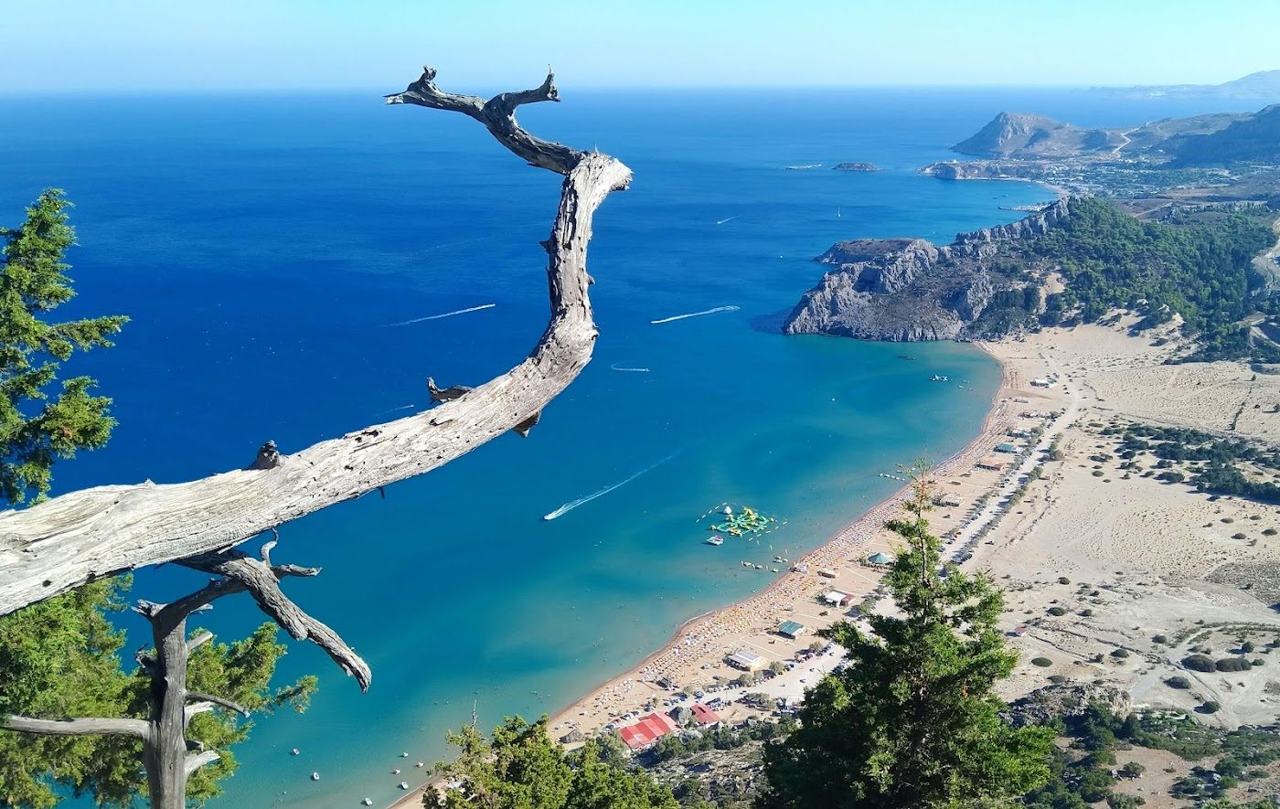 A signature beach in Rhodes