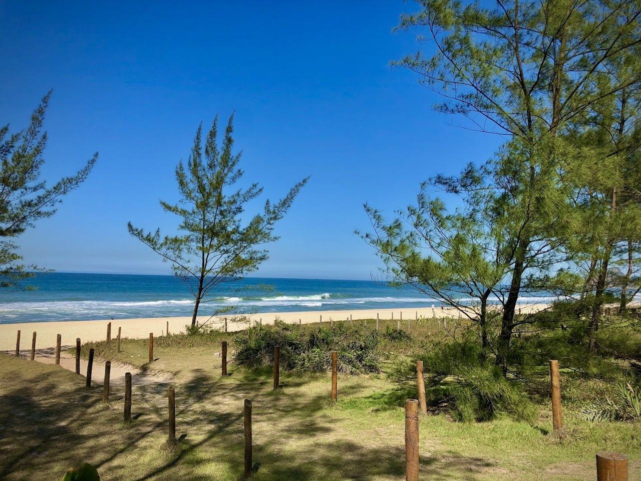 The surf and Pontal headland at Recreio dos Bandeirantes near Macumba in Rio de Janeiro