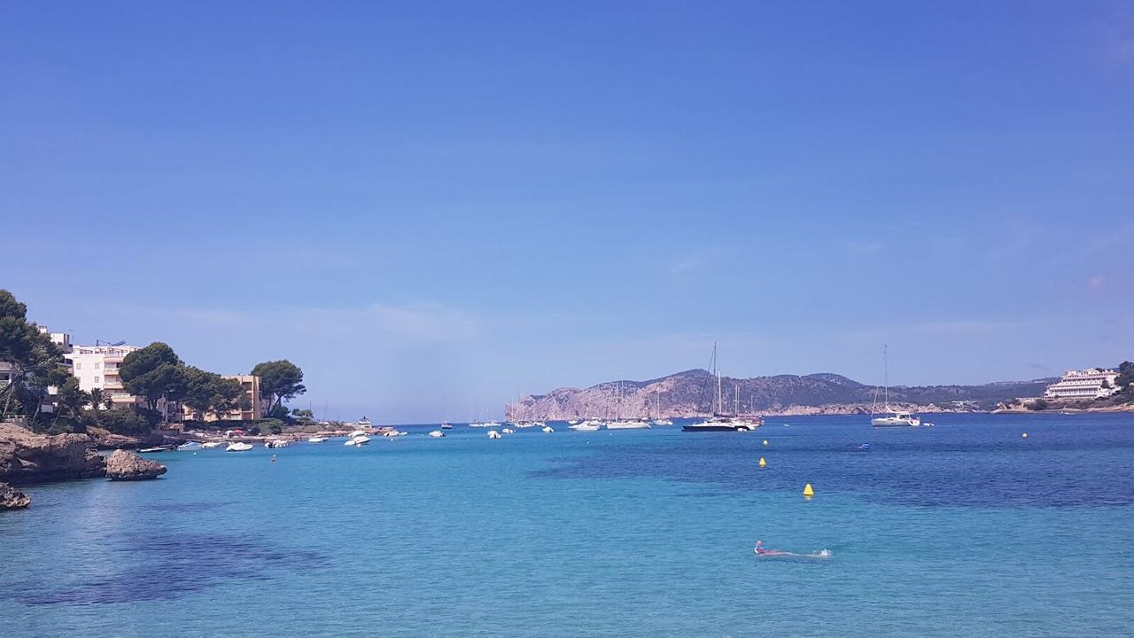 Santa Ponsa Beach, Mallorca, seen along the bay