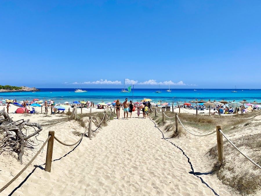 Cala Agulla in Mallorca, Balearic Islands with its clear water and sand