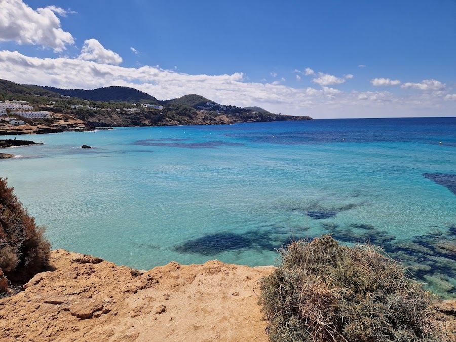 Cala Tarida in Ibiza, Balearic Islands with its clear water and sand