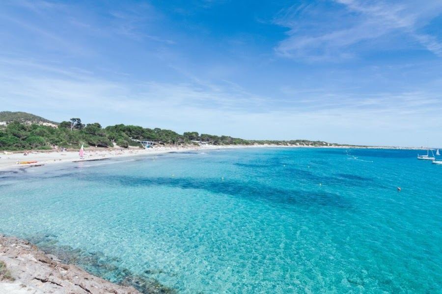 Ses Salines in Ibiza, Balearic Islands with its clear water and sand
