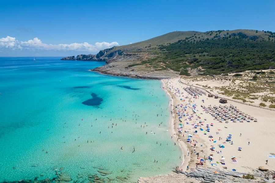 Cala Mesquida in Mallorca, Balearic Islands with its clear water and sand