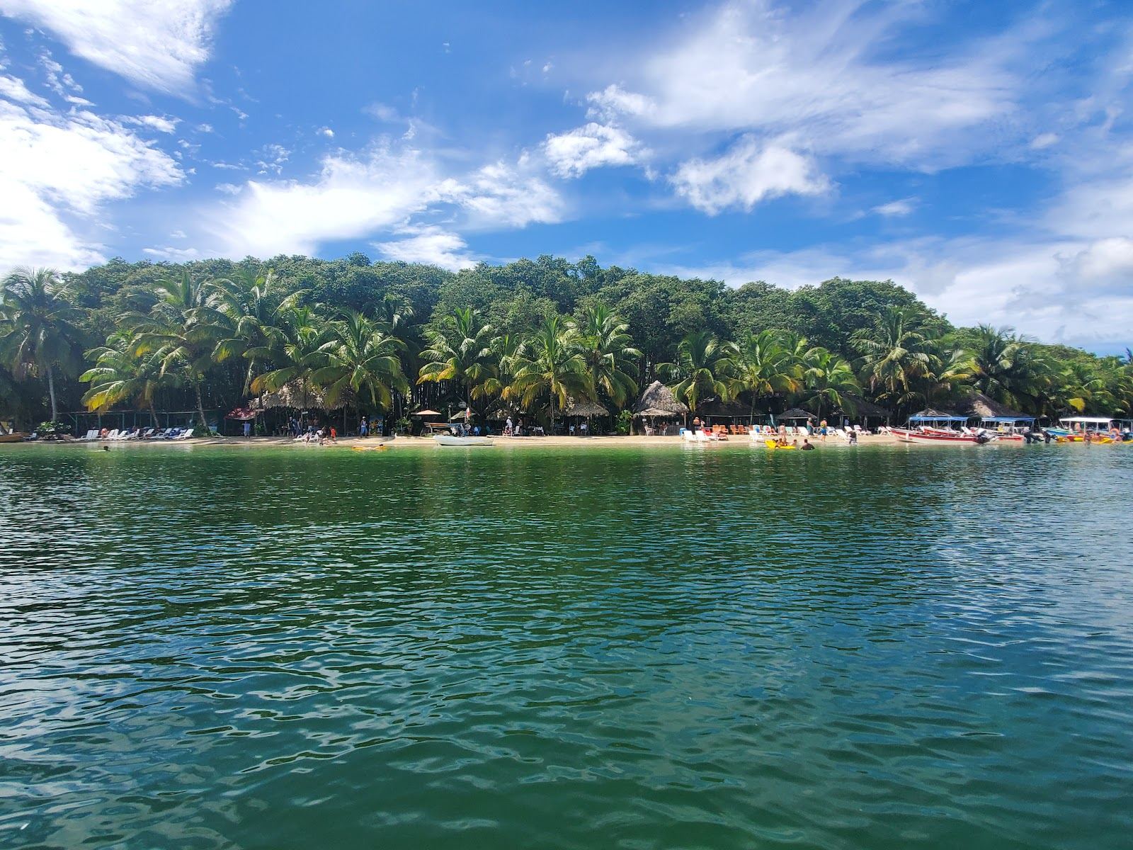 Calm clear Caribbean shallows and soft sand at Starfish Beach on Isla Colon in Bocas del Toro Panama