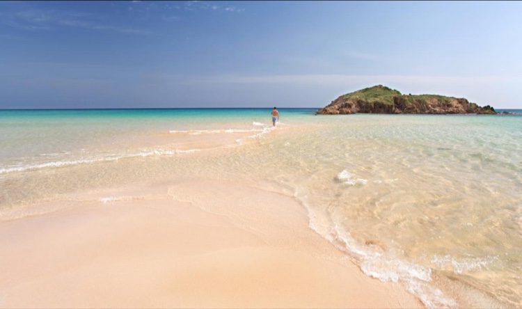 Su Giudeu beach and dunes at Chia Sardinia Italy