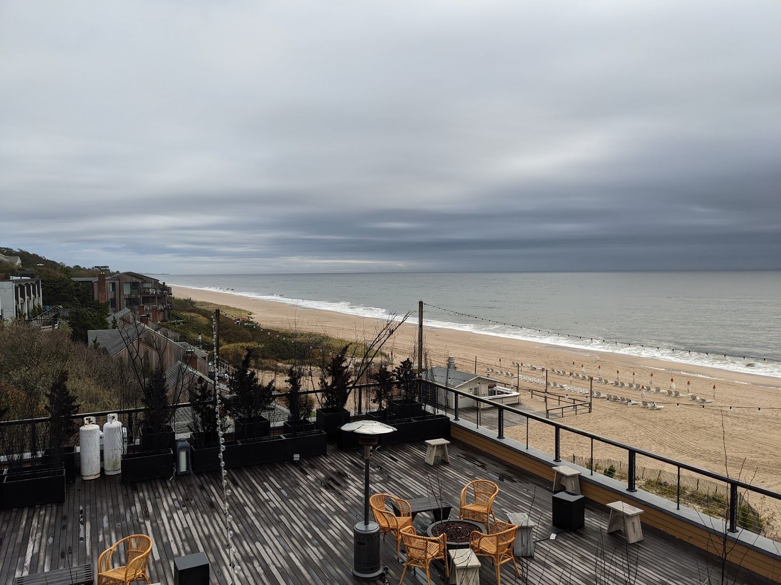 Ocean beach and dunes at Montauk in the Hamptons