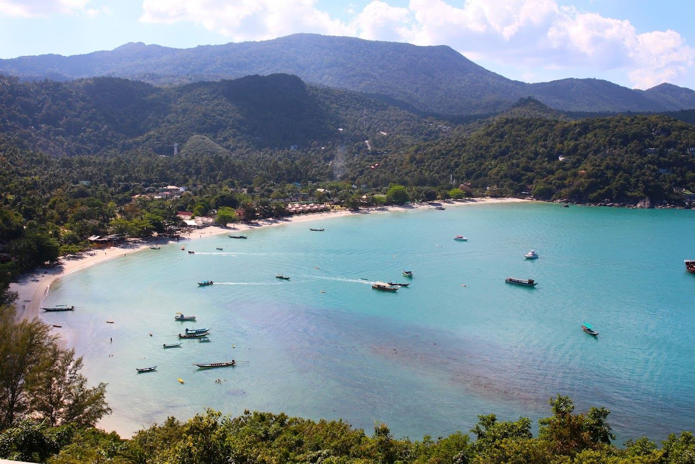 The clear water and headland of the bay at Thong Nai Pan in Koh Phangan