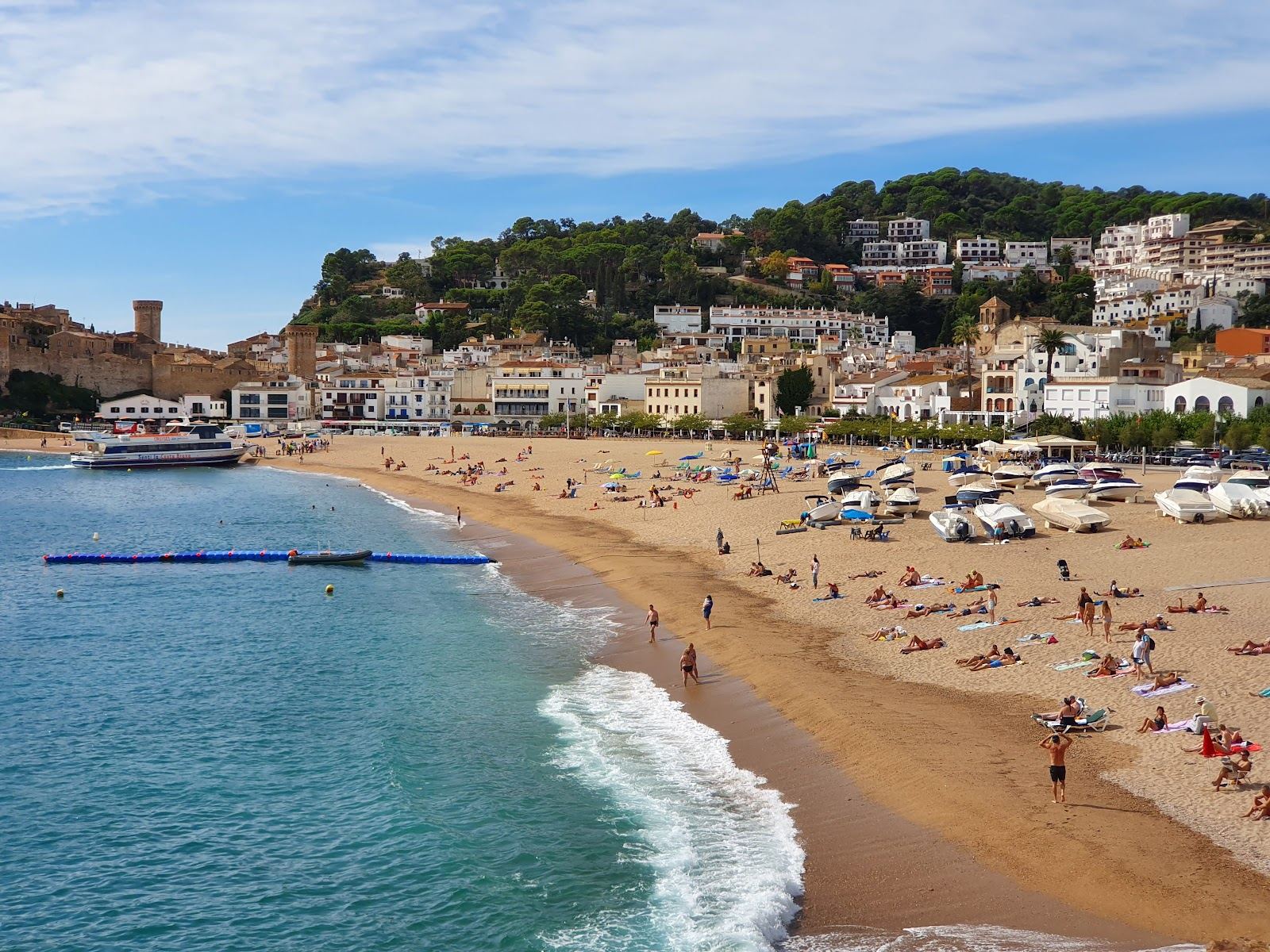 Tossa de Mar beach on the Costa Brava
