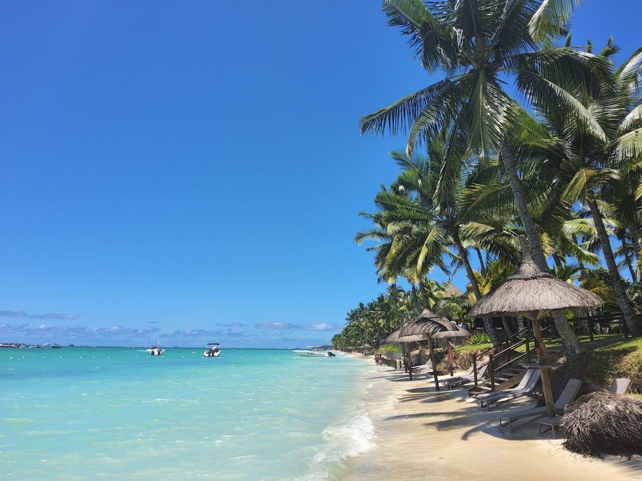 A second view of the public beach and lagoon at Trou aux Biches in Mauritius