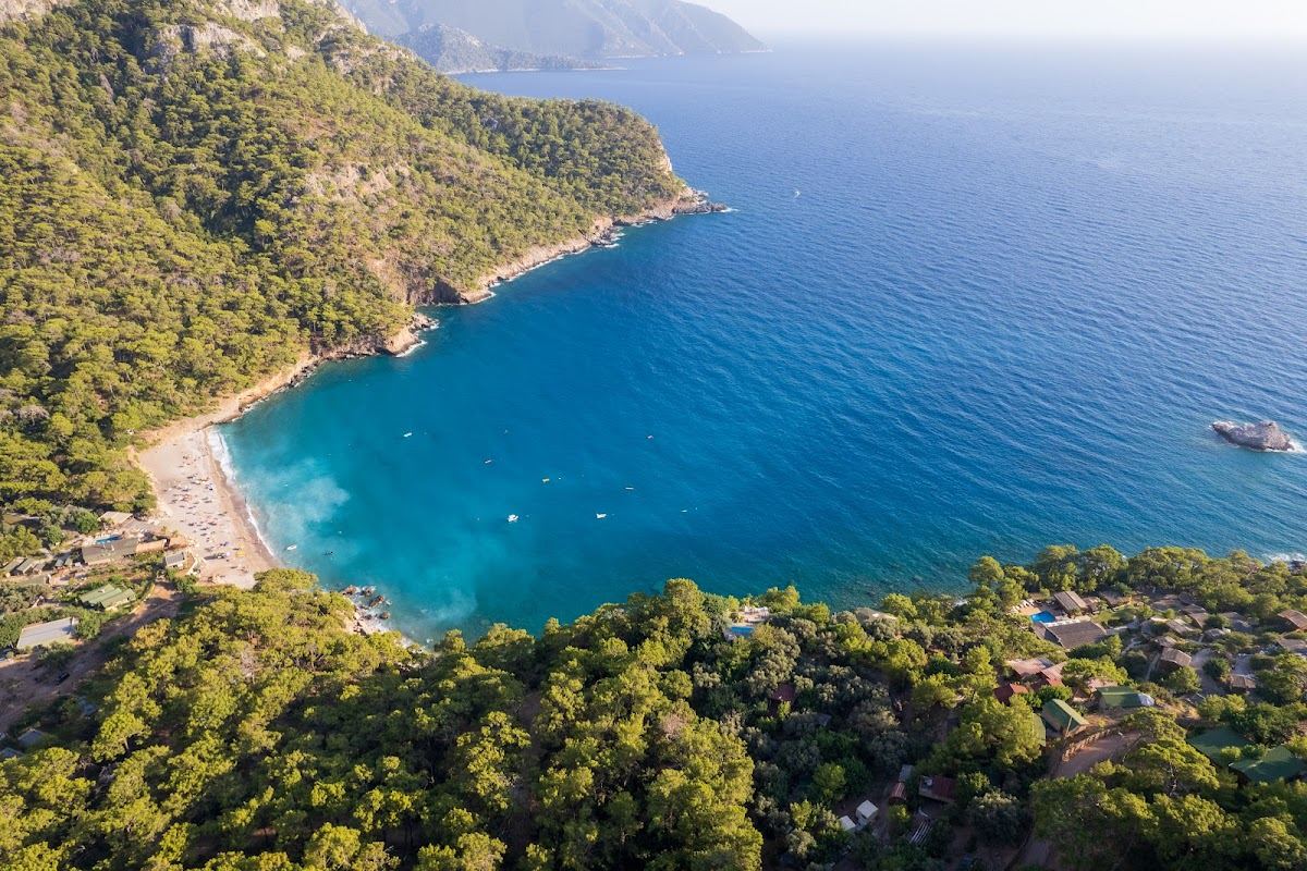 The green valley and beach at Kabak near Oludeniz