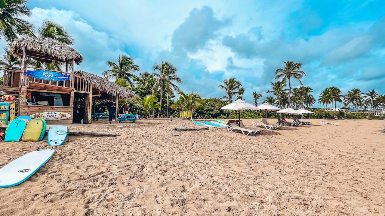 Open Atlantic surf and pale sand along Uvero Alto north of Bavaro