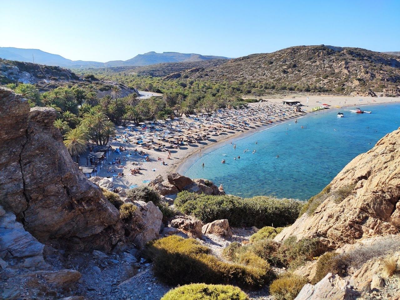 Vai beach in Crete Greece