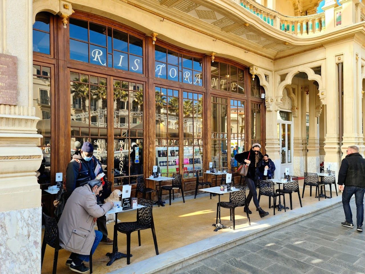 The domed Gran Caffe Margherita on the Liberty promenade at Viareggio