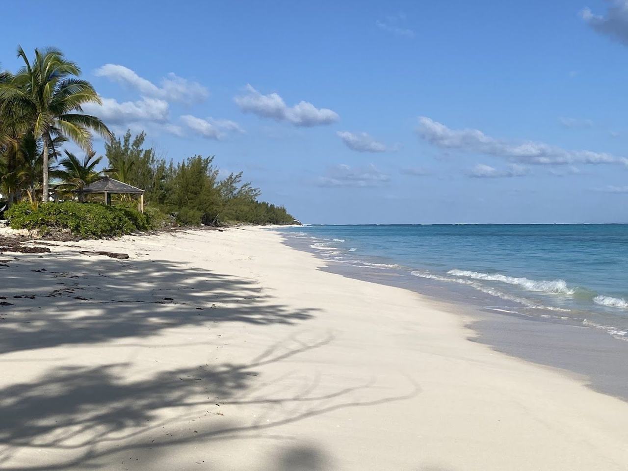 Whitby Beach North Caicos long quiet white sand and shallow turquoise water on the greenest island