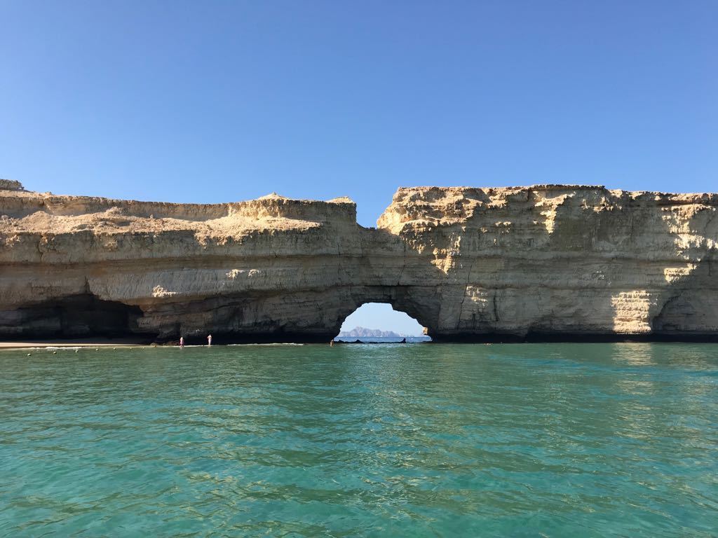 Wild open sand and lagoon at Yiti Beach near Muscat, Oman