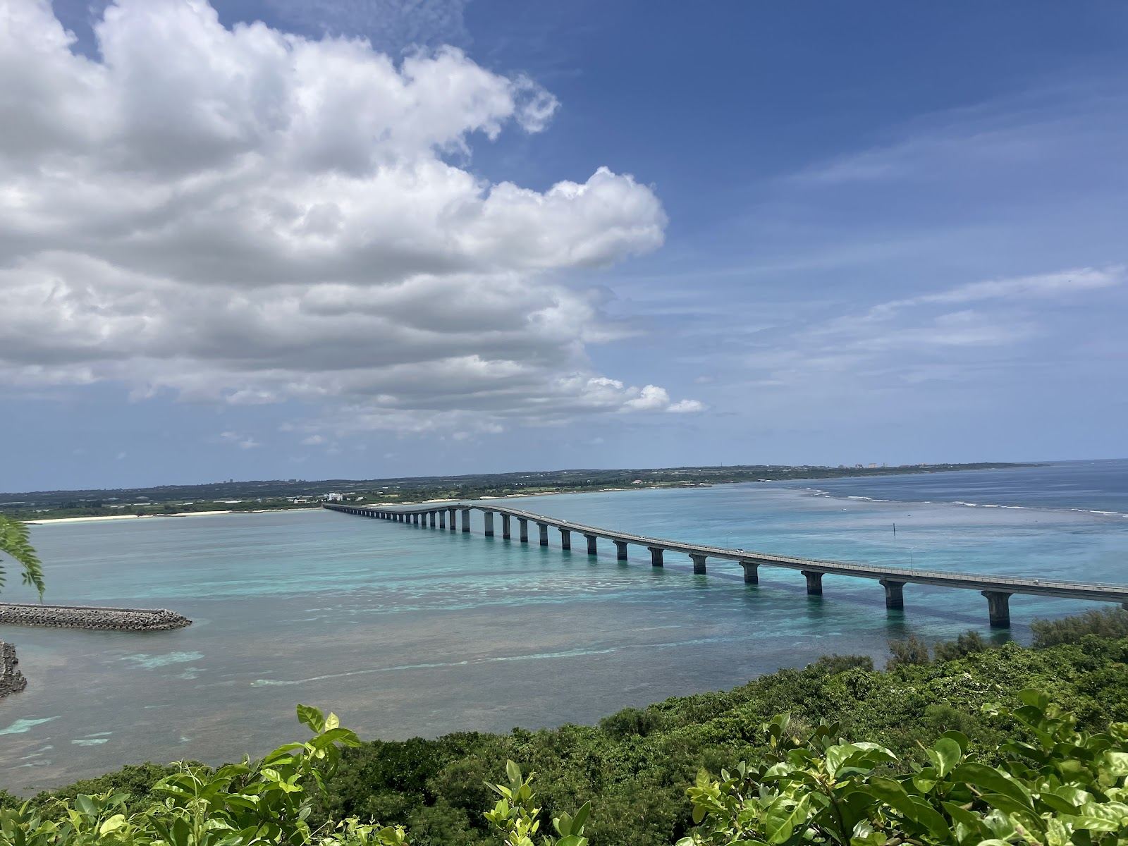 The bridge to Kurima Island off the southwest coast of Miyako, Okinawa
